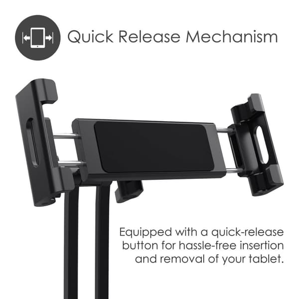 Desire2 Tablet Holder 2-in-1 XL Wall and Portable up to 12.9" Black