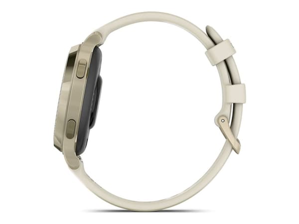 Garmin Lily 2 Active - Lunar guld anodiserad aluminium - smart klocka med band - silikon - ben - handledsstorlek: 110-175 mm - monokrom - Bluetooth,