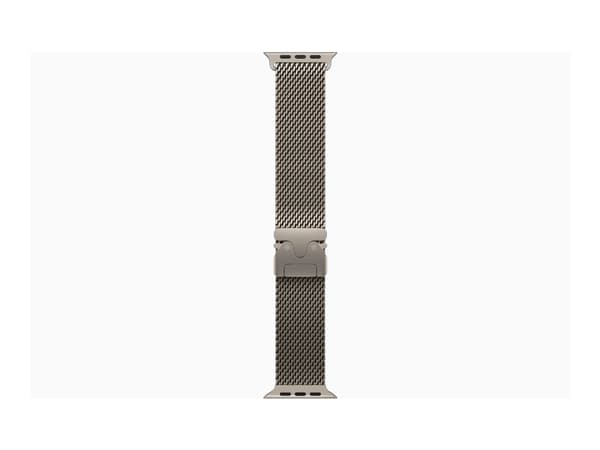 Apple Watch Ultra 2 - 49 mm - naturlig titan - smart klocka med milanesisk loop - bandstorlek: M - 64 GB - LTE, Wi-Fi 4, UWB, Bluetooth - 4G - 61.4 g
