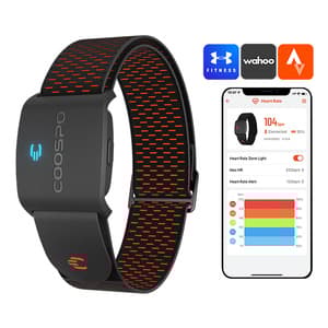 Armbånd hjertefrekvensmåler Coospo HW9 kompatibel med Strava, wahooo, mapmyfitness etc.