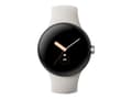 Miniatyrbild 3 av 5: Google Pixel Watch - Polerat silver - smart klocka med band - fluoroelastomer - chalk - bandstorlek: L - 32 GB - Wi-Fi, NFC, Bluetooth - 36 g