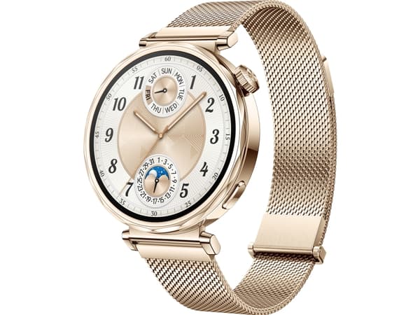 Huawei Watch GT 5 - 41 mm - rostfritt stål - smart klocka med milanese-rem - handledsstorlek: 130-190 mm - display 1.32" - NFC, Bluetooth - 72 g