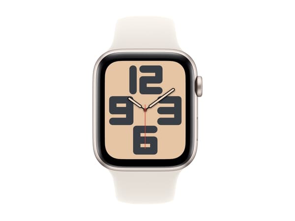 Apple Watch SE (GPS + Cellular) - 2a generation - 44 mm - stjärnljusaluminium - smart klocka med sportband - fluoroelastomer - starlight - bandstorle