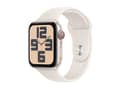 Miniatyrbild 1 av 5: Apple Watch SE (GPS + Cellular) - 2a generation - 44 mm - stjärnljusaluminium - smart klocka med sportband - fluoroelastomer - starlight - bandstorle