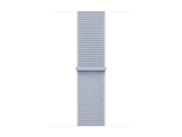 Apple Watch SE (GPS + Cellular) - 2. generasjon - 40 mm - sølvaluminium - smartklokke med sportssløyfe - myk dobbeltlagsnylon - blå sky - håndleddstø