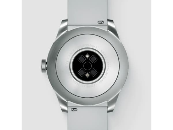 Withings ScanWatch 2 - 42 mm - rostfritt stål - smart klocka med hybridfunktion med band - fluoroelastomer - display 0.63" - grayscale - Bluetooth -