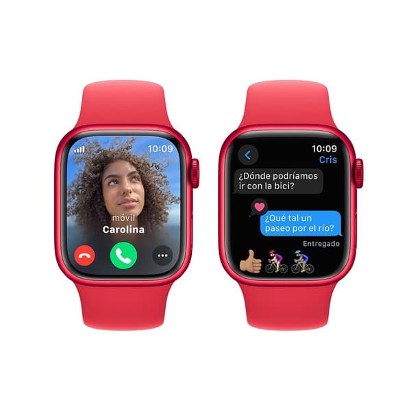 Apple Series 9 Gps+cellular Sport Band 45 Mm Watch Röd M-L