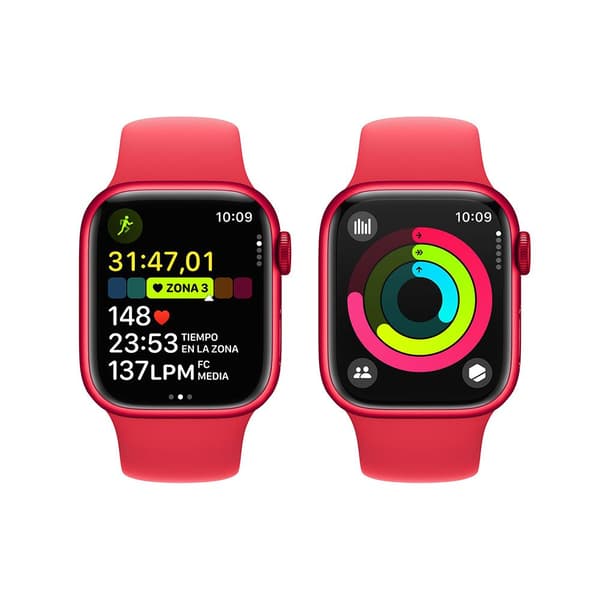 Apple Series 9 Gps+cellular Sport Band 45 Mm Watch Röd M-L