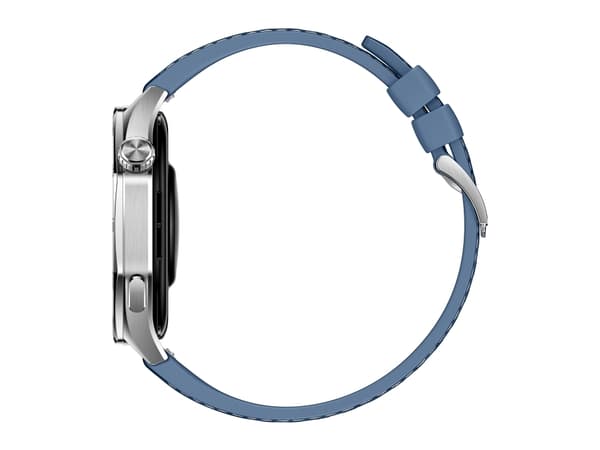 Huawei Watch GT 5 - 46 mm - rostfritt stål - smart klocka med vävd rem - fluoroelastomer, nylon - blå - handledsstorlek: 140-210 mm - display 1.43" -