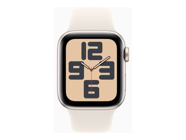 Apple Watch SE (GPS + Cellular) - 2a generation - 40 mm - stjärnljusaluminium - smart klocka med sportband - fluoroelastomer - starlight - bandstorle