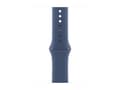 Miniatyrbilde 2 av 5: Apple Watch SE (GPS + Cellular) - 2. generasjon - 44 mm - sølvaluminium - smartklokke med sportsbånd - fluorelastomer - denim - båndbredde: M/L - 32