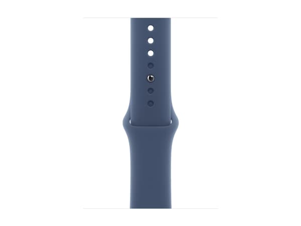 Apple Watch SE (GPS + Cellular) - 2. generasjon - 44 mm - sølvaluminium - smartklokke med sportsbånd - fluorelastomer - denim - båndbredde: M/L - 32