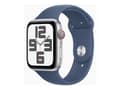 Miniatyrbilde 1 av 5: Apple Watch SE (GPS + Cellular) - 2. generasjon - 44 mm - sølvaluminium - smartklokke med sportsbånd - fluorelastomer - denim - båndbredde: M/L - 32