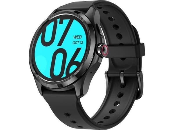Mobvoi TicWatch Pro 5 - 50 mm - smart klocka med band - silikon - display 1.43" - 32 GB - Wi-Fi, NFC, Bluetooth - 44.3 g  - obsidian