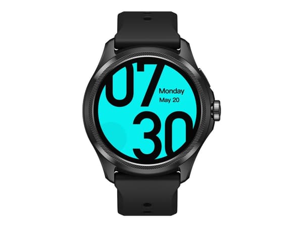 Mobvoi TicWatch Pro 5 - 50 mm - smart klocka med band - silikon - display 1.43" - 32 GB - Wi-Fi, NFC, Bluetooth - 44.3 g  - obsidian