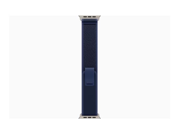 Apple Watch Ultra 2 - 49 mm - naturlig titan - smartklokke med Trail Loop - nylonvev - blå - båndbredde: M/L - 64 GB - LTE, Wi-Fi 4, UWB, Bluetooth -