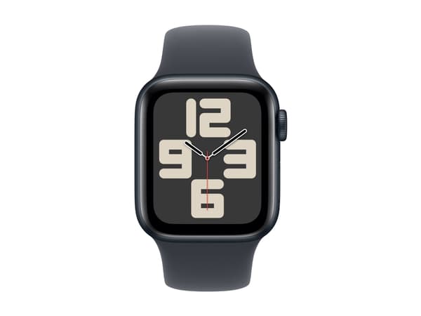 Apple Watch SE (GPS) - 2. generasjon - 40 mm - midnattsaluminium - smartklokke med sportsbånd - fluorelastomer - midnatt - båndbredde: M/L - 32 GB -
