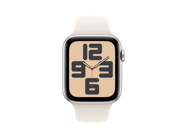 Apple Watch SE (GPS) - 2a generation - 44 mm - stjärnljusaluminium - smart klocka med sportband - fluoroelastomer - starlight - bandstorlek: M/L - 32