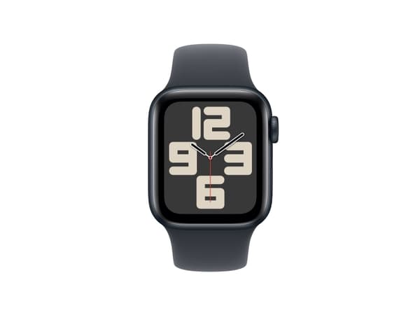 Apple Watch SE (GPS + Cellular) - 2a generation - 40 mm - midnattsaluminium - smart klocka med sportband - fluoroelastomer - midnatt - bandstorlek: M