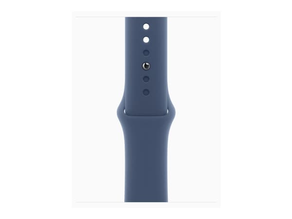 Apple Watch SE (GPS) - 2. generasjon - 40 mm - sølvaluminium - smartklokke med sportsbånd - fluorelastomer - denim - båndbredde: M/L - 32 GB - Wi-Fi