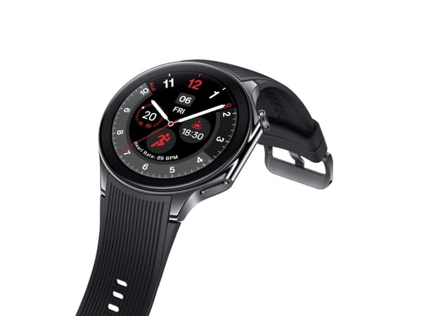 OnePlus Watch 2 - 46 mm - smart klocka med rem - fluoroelastomer - handledsstorlek: 140-210 mm - display 1.43" - 32 GB - Bluetooth, Wi-Fi, NFC - svar