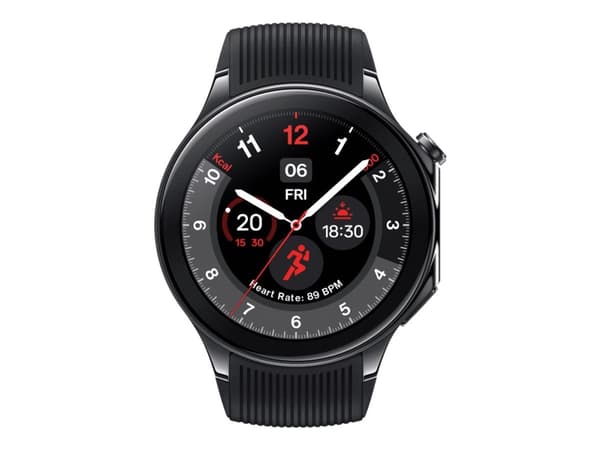 OnePlus Watch 2 - 46 mm - smart klocka med rem - fluoroelastomer - handledsstorlek: 140-210 mm - display 1.43" - 32 GB - Bluetooth, Wi-Fi, NFC - svar