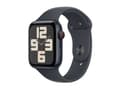 Miniatyrbilde 1 av 4: Apple Watch SE (GPS + Cellular) - 2. generasjon - 44 mm - midnattsaluminium - smartklokke med sportsbånd - fluorelastomer - midnatt - båndbredde: M/L
