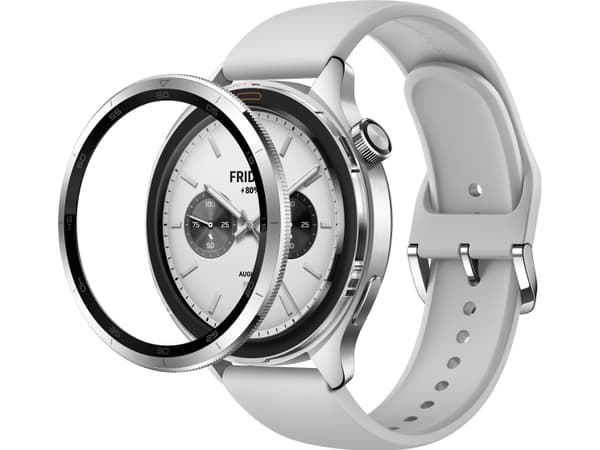 Xiaomi Watch S4 - Smartklokke med stropp - fluororubber - sølv - håndleddstørrelse: 140-210 mm - display 1.43" - Bluetooth, NFC - 44.5 g