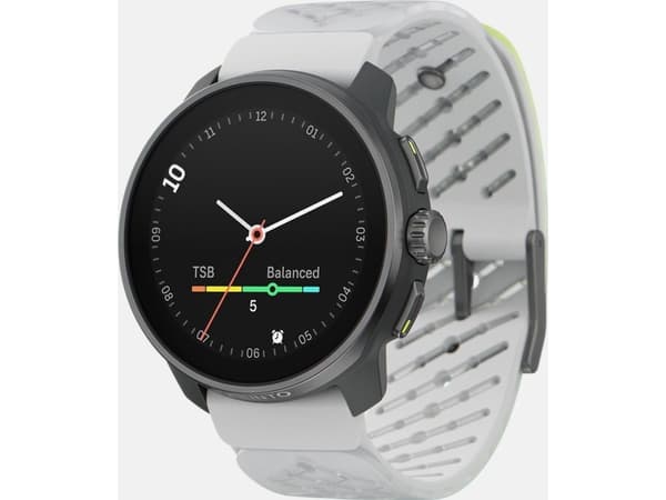 Suunto Race S - 45 mm - glassfiberforsterket polyamid - sportsur med stropp - silikon - hvit-gul gradient - håndleddstørrelse: 125-175 mm - display 1