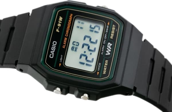 Zegarek Casio Zegarek Męski CASIO F-91W-3DG uniwersalny