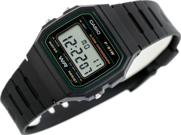 Zegarek Casio Zegarek Męski CASIO F-91W-3DG uniwersalny