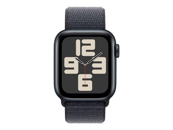 Apple Watch SE (GPS + Cellular) - 2a generation - 40 mm - midnattsaluminium - smart klocka med sportögla - mjukt nylon i dubbla lager - bläck - handl