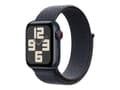 Miniatyrbild 1 av 5: Apple Watch SE (GPS + Cellular) - 2a generation - 40 mm - midnattsaluminium - smart klocka med sportögla - mjukt nylon i dubbla lager - bläck - handl
