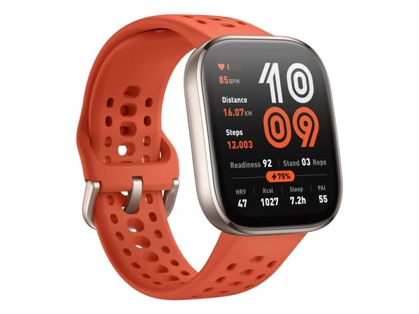 Amazfit Bip 6 Red, 5 cm (1.97"), AMOLED, Berøringsskjerm, 512 GB, GPS, 27,9 g