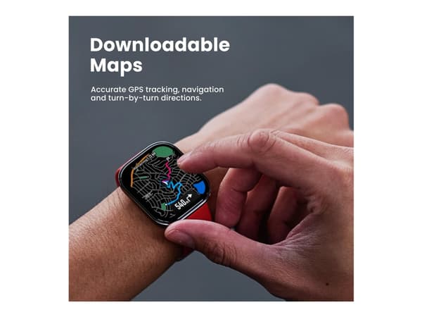 Amazfit Bip 6 Red, 5 cm (1.97"), AMOLED, Berøringsskjerm, 512 GB, GPS, 27,9 g