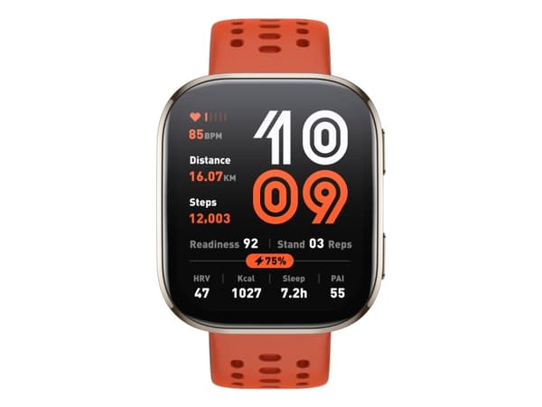 Amazfit Bip 6 Red, 5 cm (1.97"), AMOLED, Berøringsskjerm, 512 GB, GPS, 27,9 g