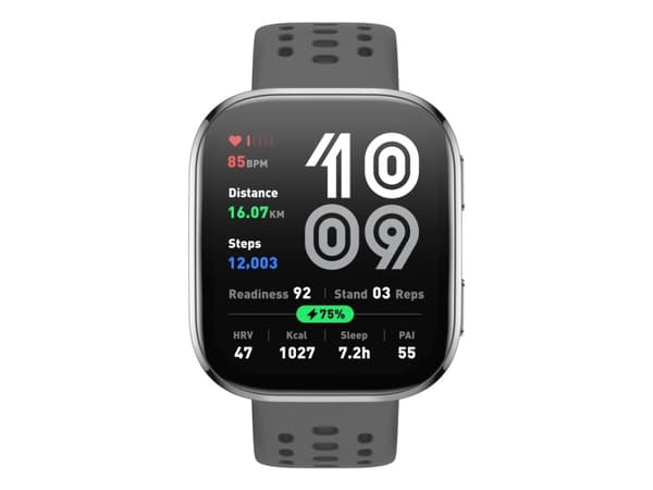Amazfit Bip 6 Charcoal, 5 cm (1.97"), AMOLED, Berøringsskjerm, 512 GB, GPS, 27,9 g