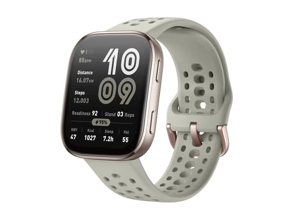 Amazfit Bip 6 Stone, 5 cm (1.97"), AMOLED, Pekskärm, 512 GB, GPS, 27,9 g
