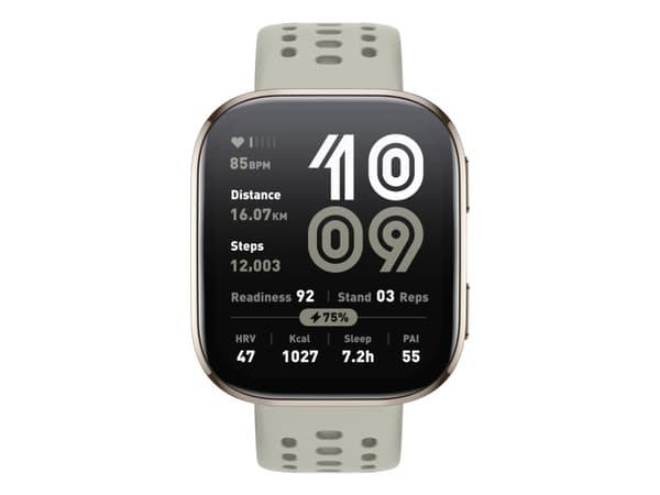 Amazfit Bip 6 Stone, 5 cm (1.97"), AMOLED, Pekskärm, 512 GB, GPS, 27,9 g