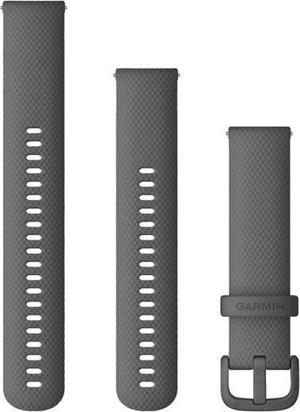 Garmin Quick Release silikone urrem - 20 mm armbånd - Bærbart bånd - Shadow Grey