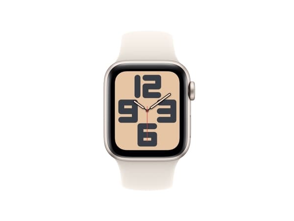 Apple Watch SE (GPS) - 2a generation - 40 mm - stjärnljusaluminium - smart klocka med sportband - fluoroelastomer - starlight - bandstorlek: M/L - 32