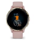Miniatyrbillede 6 af 8: Garmin Venu 3S 3,05 cm (1,2") AMOLED 41 mm Digital 390 x 390 pixels Touchscreen Guld, Rosa Wi-Fi GPS (satellit)