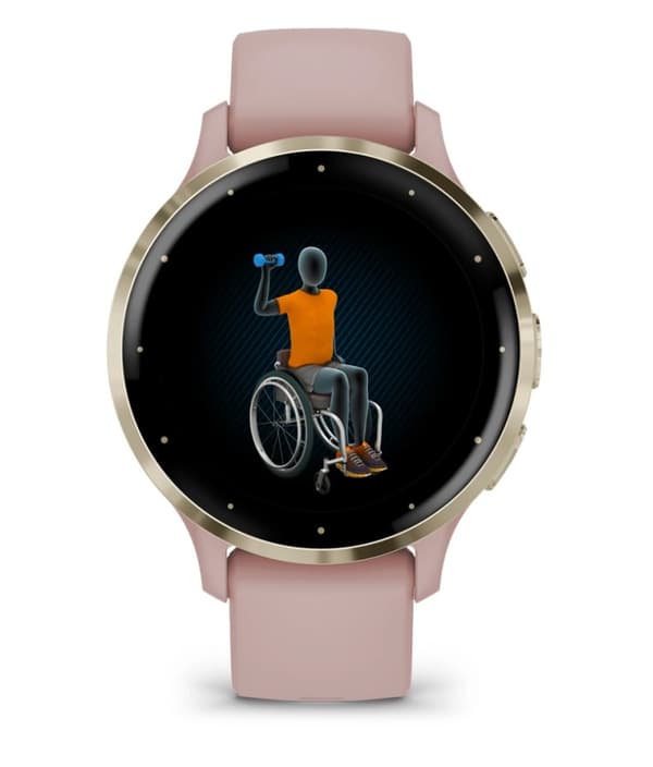 Garmin Venu 3S 3,05 cm (1,2") AMOLED 41 mm Digital 390 x 390 pixels Touchscreen Guld, Rosa Wi-Fi GPS (satellit)