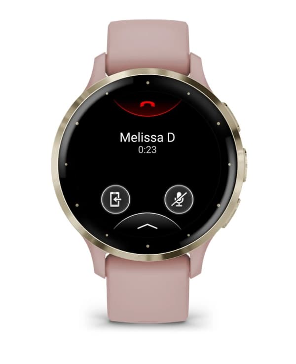 Garmin Venu 3S 3,05 cm (1,2") AMOLED 41 mm Digital 390 x 390 pixels Touchscreen Guld, Rosa Wi-Fi GPS (satellit)