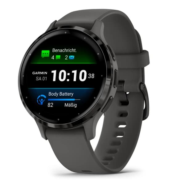 Garmin Venu 3S 3,05 cm (1,2 tum) AMOLED 41 mm Digital 390 x 390 pixlar Pekskärm Grå Wi-Fi GPS (satellit)