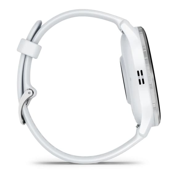 Garmin Venu 3 3,56 cm (1,4 tum) AMOLED 45 mm Digital 454 x 454 pixlar Pekskärm Silver, Vit Wi-Fi GPS (satellit)