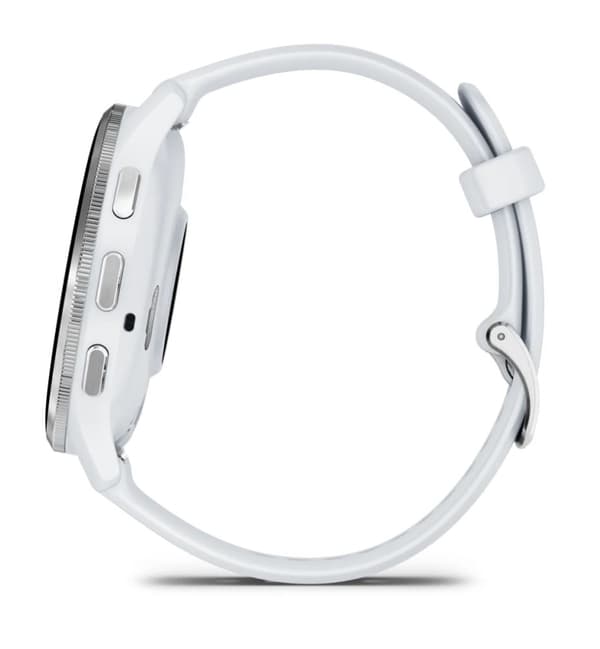 Garmin Venu 3 3,56 cm (1,4 tum) AMOLED 45 mm Digital 454 x 454 pixlar Pekskärm Silver, Vit Wi-Fi GPS (satellit)