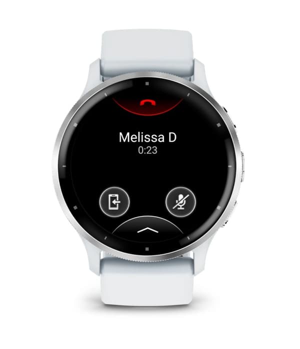 Garmin Venu 3 3,56 cm (1,4 tum) AMOLED 45 mm Digital 454 x 454 pixlar Pekskärm Silver, Vit Wi-Fi GPS (satellit)