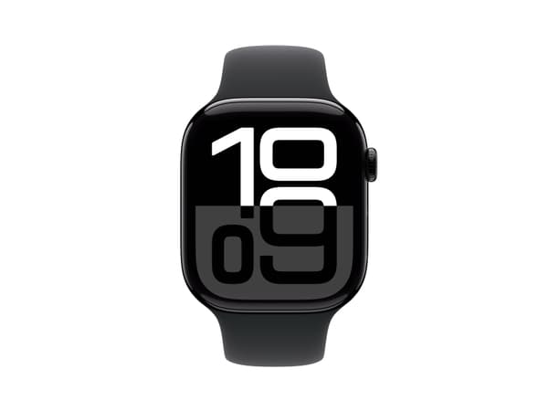 Apple Watch Series 10 (Demo) GPS 46mm Jet Black Aluminium Case with Black Sport Band - S/M, OLED, Touchscreen, 64 GB, Wi-Fi, GPS (satellite), 36.4 g