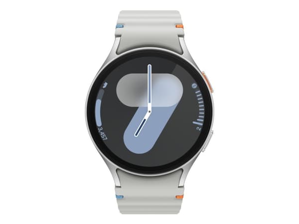 Samsung Galaxy Watch7 - 44 mm - smart klocka med sportband - gummi - bandstorlek: M/L - display 1.47" - 32 GB - NFC, Wi-Fi, Bluetooth - 33.8 g - sil